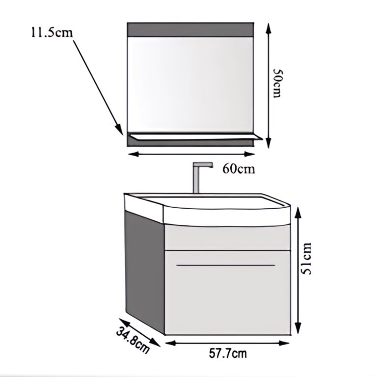 Meuble de salle de bain Belini noir brillant + lavabo + miroir Fabricant ROD P 1/0/W/B/0/ZW
