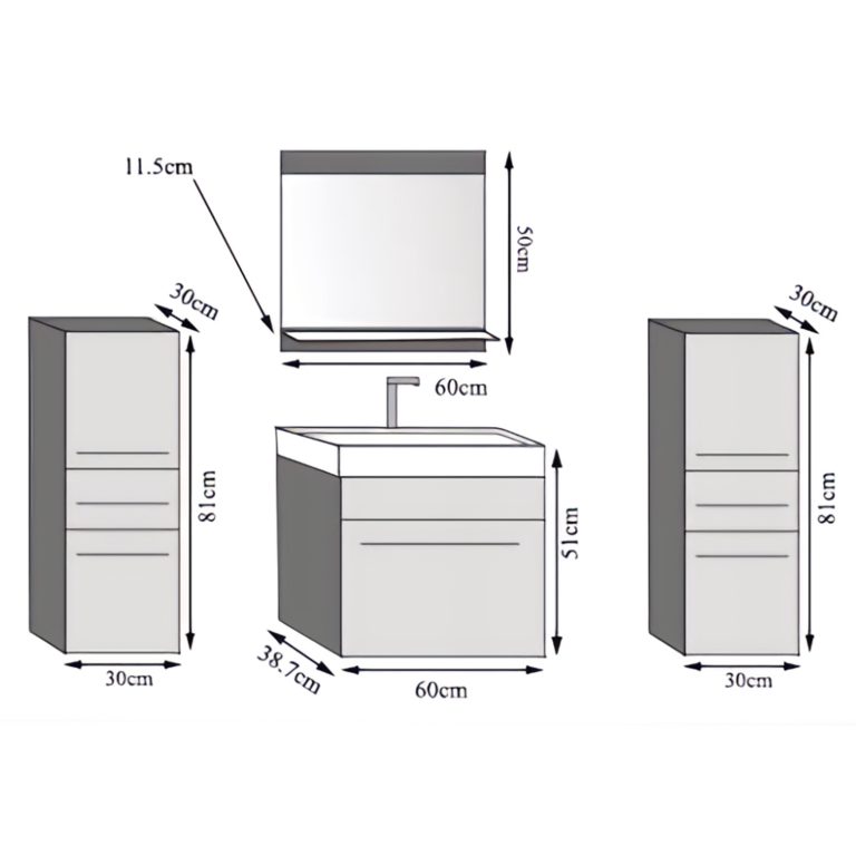 Meuble de salle de bain Belini en ébène royal + lavabo + miroir Fabricant ROD M 4/0/W/HK/0/ZW