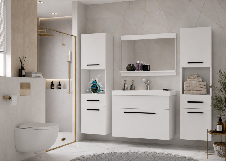 Meuble de salle de bain Belini blanc mat + lavabo + miroir Fabricant ROD M 6/0/W/W/0/ZW