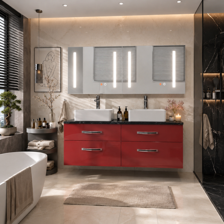 Ensemble de meubles de salle de bain Euphoria EUP P 120D/0/W/R/0/BK/MB