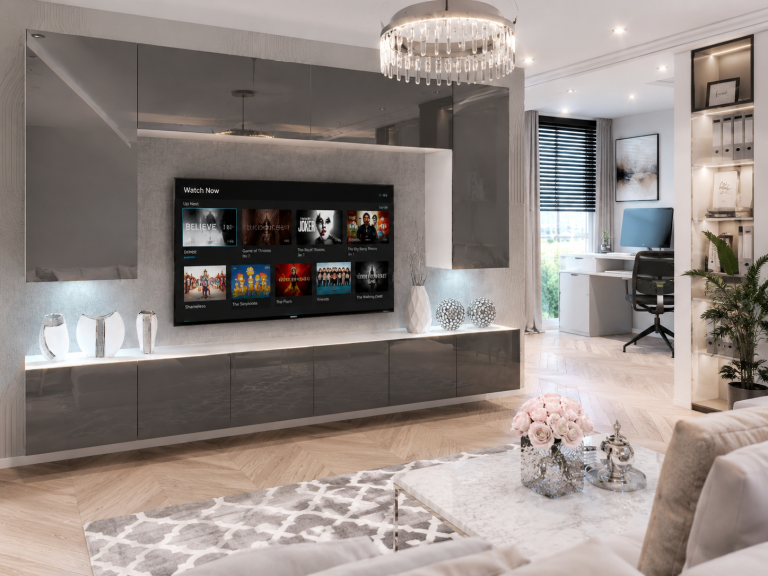 Meuble TV / meuble mural 300 cm gris brillant  Fabricant IMP 2/5/W/S/0/0