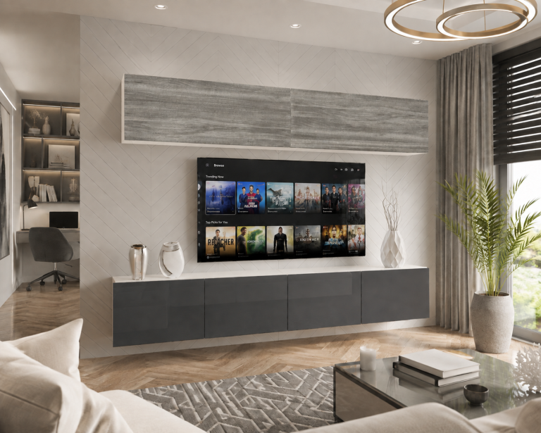 Meuble TV / meuble mural 200 cm gris anthracite et graphite brillant  Fabricant IMP 6/5/W/GW1S/0/0