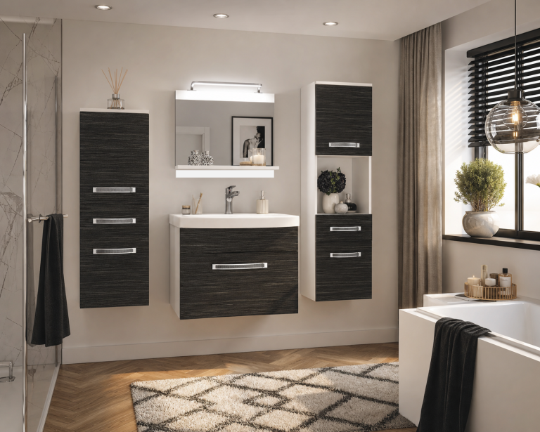 Ensemble de meubles de salle de bain Glamour 78 GLA M 5/0/W/HK/0/MB/PP