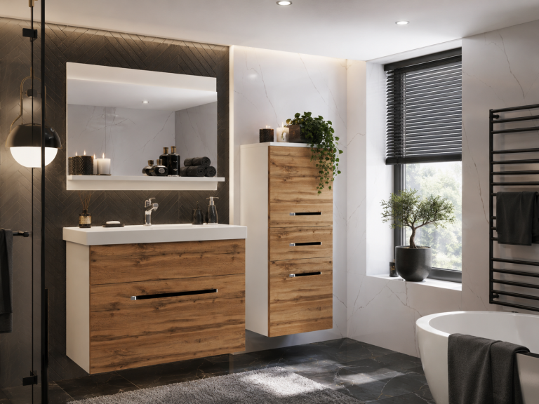 Meuble de salle de bain Belini chêne wotan + lavabo + miroir Fabricant ROD M 2/0/W/DW/0/ZW
