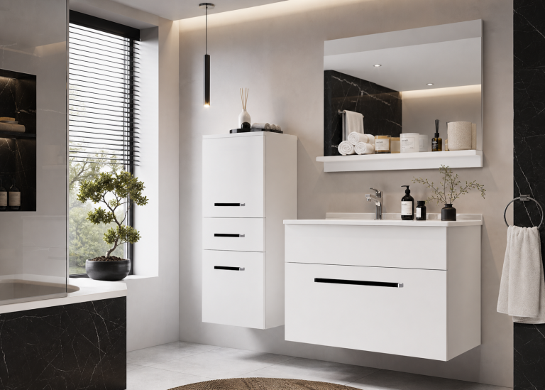 Meuble de salle de bain Belini blanc mat + lavabo + miroir Fabricant ROD M 2/0/W/W/0/ZW