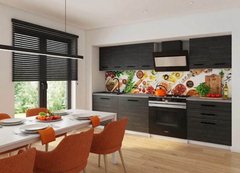 Meubles de cuisine 180 cm noir ébène foncé avec plan de travail Fabricant TOR SONIK2/3/WT/HK/0/B1