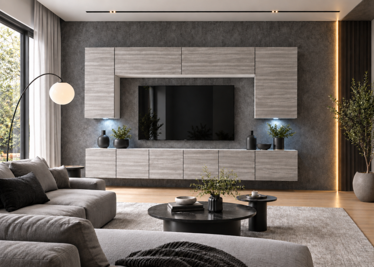 Meuble TV 300 cm gris anthracite graphite – Producteur IMP PRIMO 2/5/W/GW1/0/0