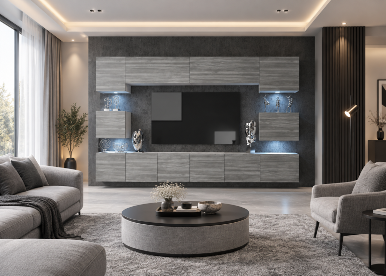 Meuble TV 300 cm gris anthracite graphite – Producteur IMP PRIMO 3/5/W/GW1/0/0