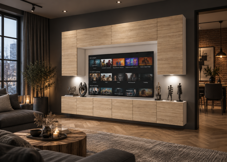 Meuble TV 300 cm chêne sonoma – Producteur IMP PRIMO 2/5/W/DS/0/0