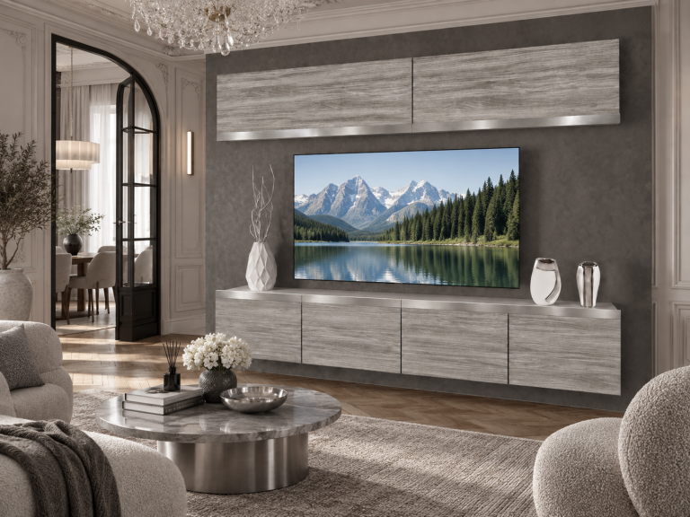Composition murale Prestige 200 cm TV/RTV grise anthracite graphite Fabricant IMP P Brando 6/5/W/GW1/0/0/SL