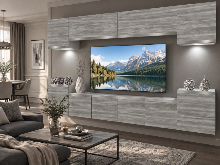 Composition murale Prestige 300 cm TV/RTV grise anthracite graphite Fabricant IMP P Hepburn 4/5/W/GW1/0/0/SL