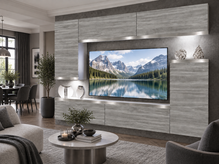 Composition murale Prestige 250 cm TV/RTV grise anthracite graphite Fabricant IMP P Woody 8/5/W/GW1/0/0/SL