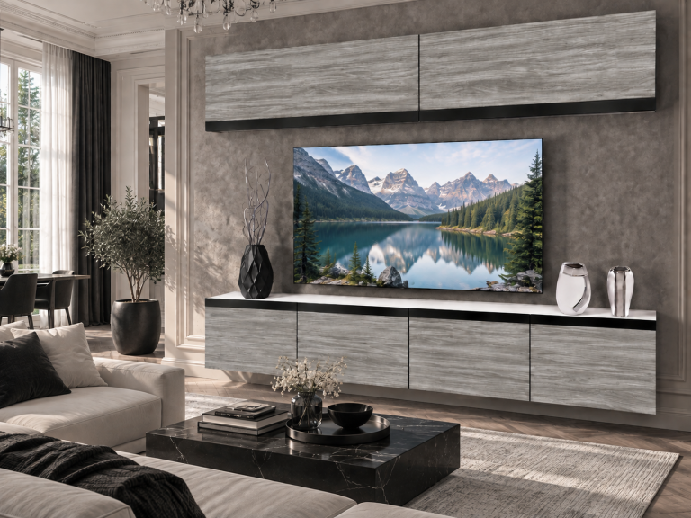 Composition murale Prestige 200 cm TV/RTV grise anthracite graphite Fabricant IMP P Brando 6/5/W/GW1/0/0/CM