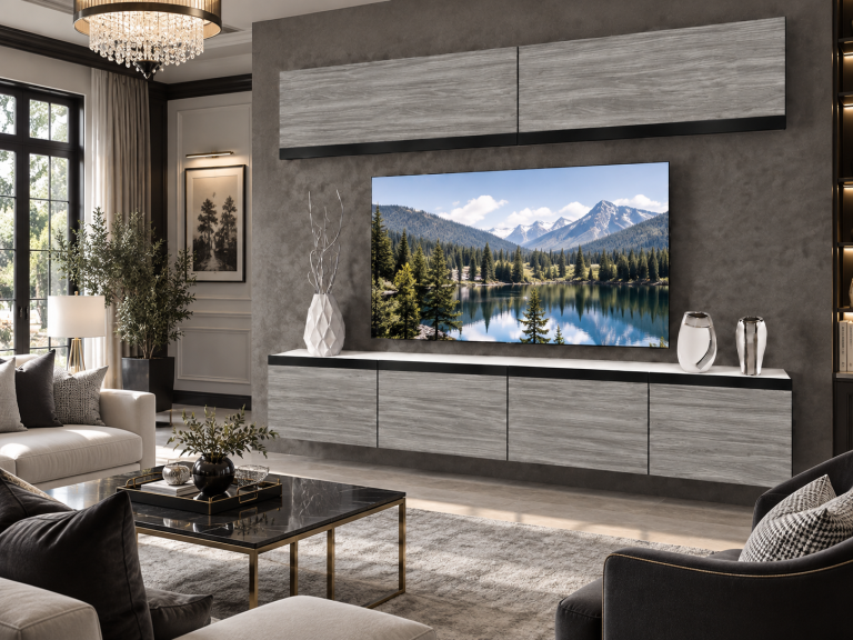 Composition murale Prestige 200 cm TV/RTV grise anthracite graphite Fabricant IMP P Brando 6/5/W/GW1/0/0/CM
