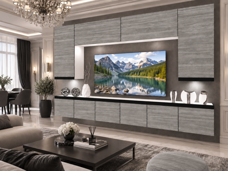 Composition murale Prestige 300 cm TV/RTV grise anthracite graphite Fabricant IMP P Monroe 2/5/W/GW1/0/0/CM