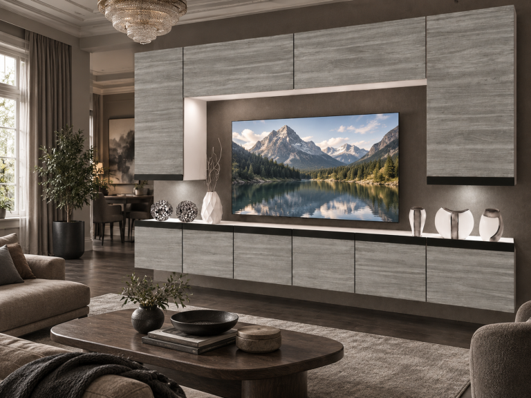 Composition murale Prestige 300 cm TV/RTV grise anthracite graphite Fabricant IMP P Monroe 2/5/W/GW1/0/0/CM