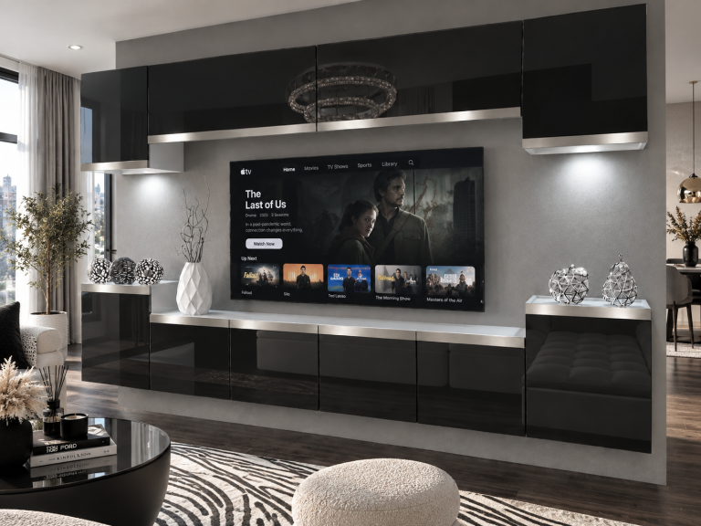 Composition murale Prestige 300 cm TV/RTV noire brillante Fabricant IMP P Hepburn 4/5/W/B/0/0/SL