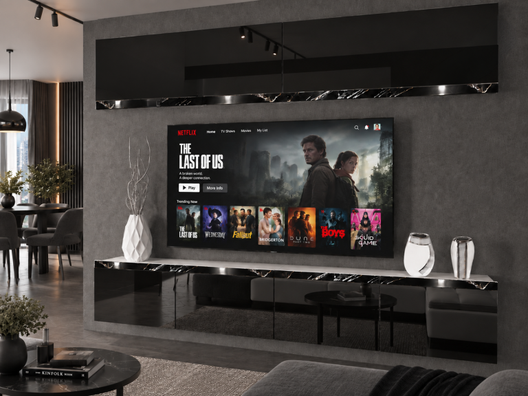 Composition murale Prestige 200 cm TV/RTV noire brillante Fabricant IMP P Brando 6/5/W/B/0/0/CS