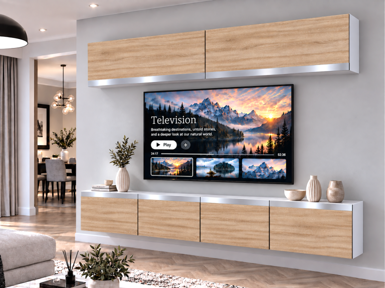 Composition murale Prestige 200 cm TV/RTV chêne chêne wotan chêne sonoma Fabricant IMP P Brando 6/5/W/DS/0/0/SL