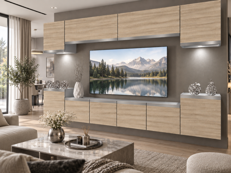 Composition murale Prestige 300 cm TV/RTV chêne chêne wotan chêne sonoma Fabricant IMP P Hepburn 4/5/W/DS/0/0/SL