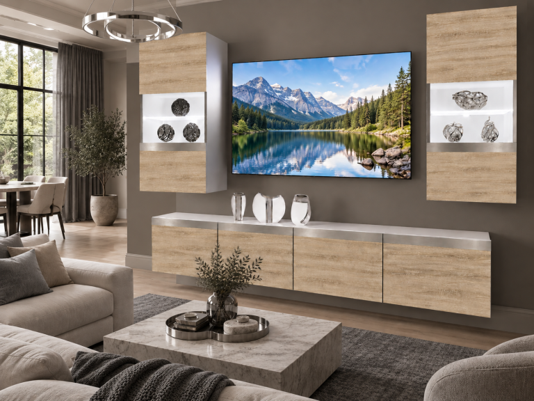 Composition murale Prestige 200 cm TV/RTV chêne chêne wotan chêne sonoma Fabricant IMP P Keanu 7/5/W/DS/0/0/SL
