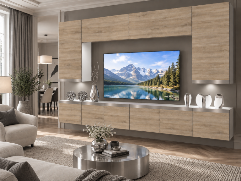 Composition murale Prestige 300 cm TV/RTV chêne chêne wotan chêne sonoma Fabricant IMP P Monroe 2/5/W/DS/0/0/SL