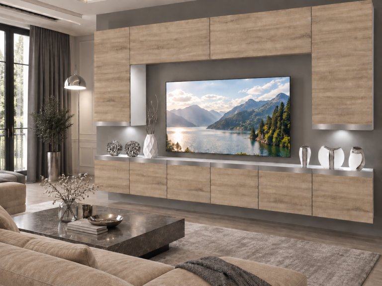 Composition murale Prestige 300 cm TV/RTV chêne chêne wotan chêne sonoma Fabricant IMP P Monroe 2/5/W/DS/0/0/SL