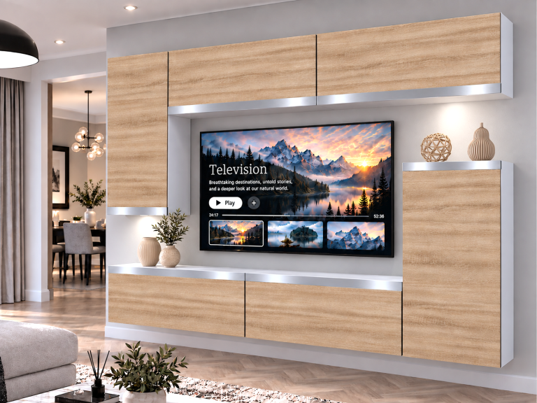 Composition murale Prestige 250 cm TV/RTV chêne chêne wotan chêne sonoma Fabricant IMP P Woody 8/5/W/DS/0/0/SL