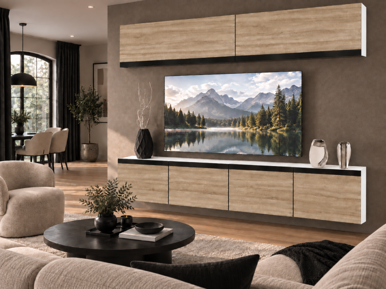 Composition murale Prestige 200 cm TV/RTV chêne chêne wotan chêne sonoma Fabricant IMP P Brando 6/5/W/DS/0/0/CM