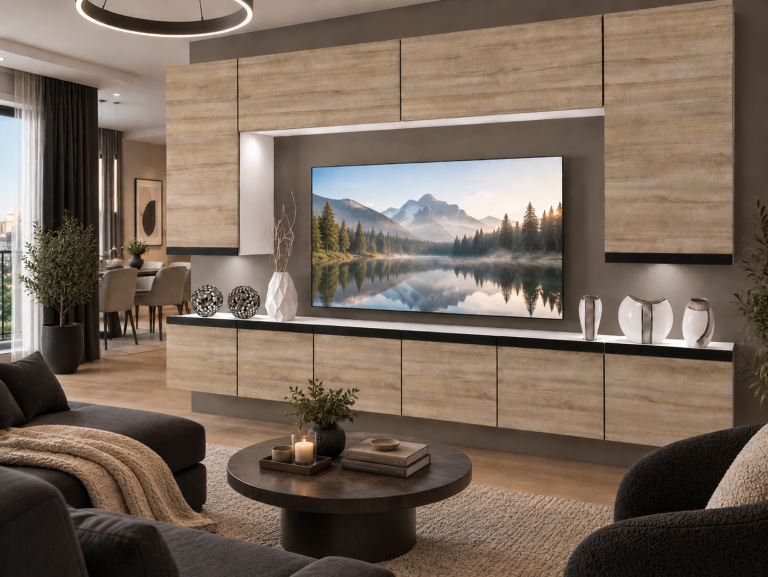 Composition murale Prestige 300 cm TV/RTV chêne chêne wotan chêne sonoma Fabricant IMP P Monroe 2/5/W/DS/0/0/CM