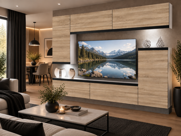 Composition murale Prestige 250 cm TV/RTV chêne chêne wotan chêne sonoma Fabricant IMP P Woody 8/5/W/DS/0/0/CM