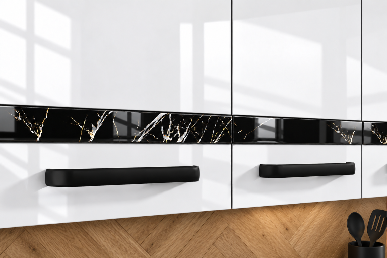 Meubles de cuisine Prestige 320 cm blanc brillant sans plan de travail Fabricant INF P Vincent/0/WT/W/BB/A1/CS