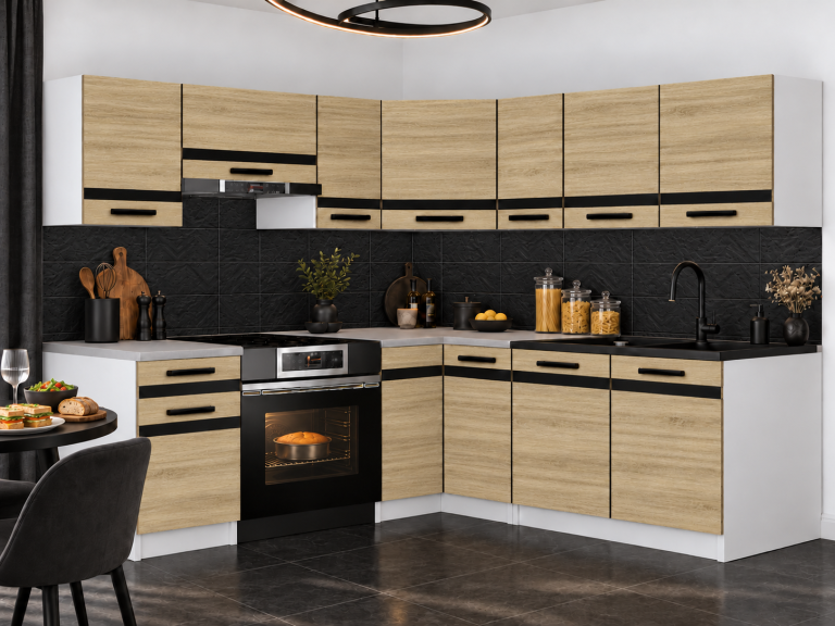 Meubles de cuisine Prestige 360 cm chêne sonoma avec plan de travail Fabricant TOR P Pablo/0/WT/DS/0/A1/CM
