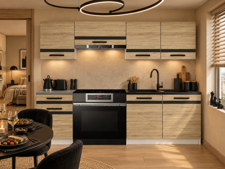 Meubles de cuisine Prestige 180 cm chêne sonoma avec plan de travail Fabricant TOR P Leonardo/0/WT/DS/0/A1/CM