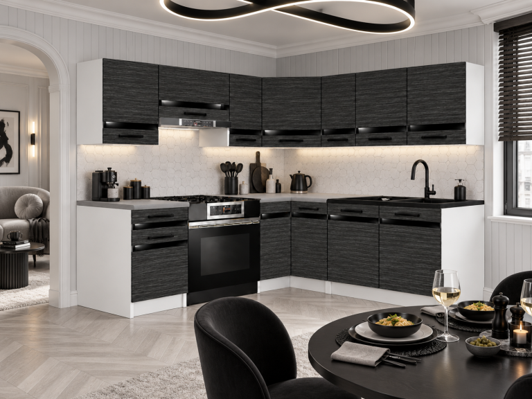 Meubles de cuisine Prestige 360 cm ébène royale avec plan de travail Fabricant TOR P Pablo/0/WT/HK/0/A1/CP