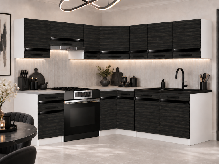 Meubles de cuisine Prestige 360 cm ébène royale avec plan de travail Fabricant TOR P Pablo/0/WT/HK/0/A1/CP