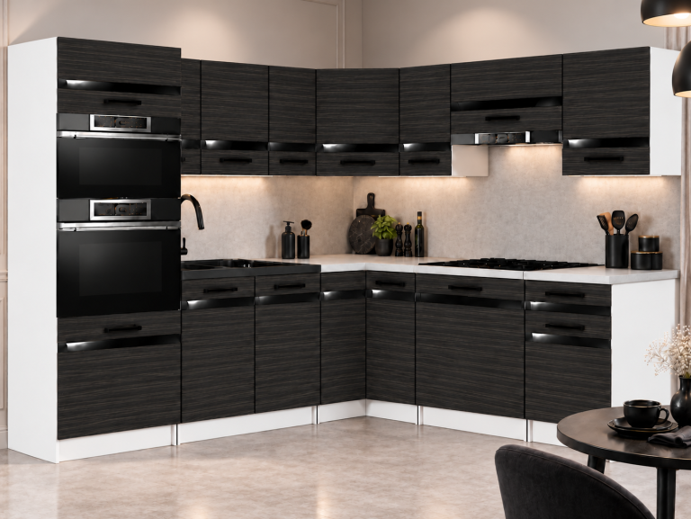 Meble kuchenne Prestige 420 cm heban królewski z blatem Producent TOR P Diego/0/WT/HK/0/A1/CP