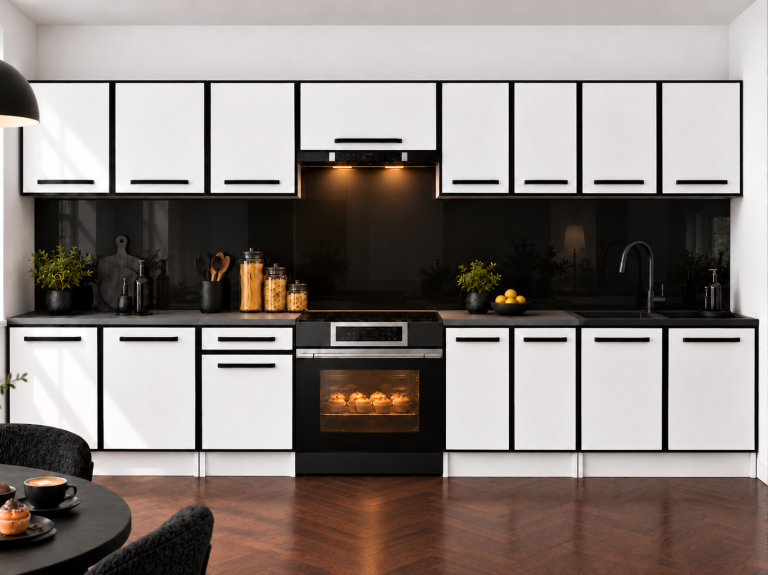 Meubles de cuisine Linea 320 cm blanc mat sans plan de travail Fabricant TOR L Vincent/0/WT/WT/BB/A1