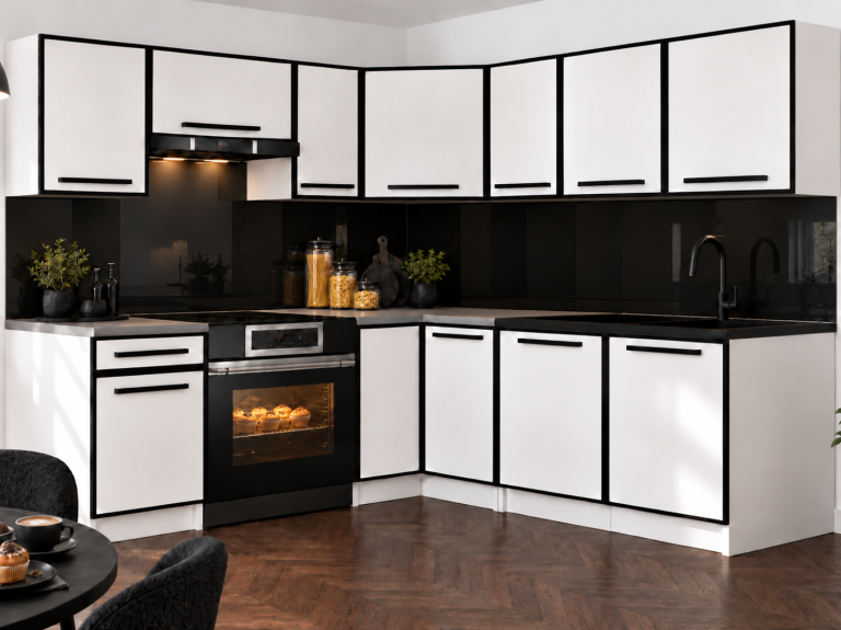 Meubles de cuisine Linea 360 cm blanc mat avec plan de travail Fabricant TOR L Pablo/0/WT/WT/0/A1