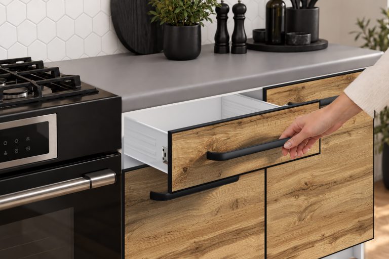 Meubles de cuisine Linea 360 cm chêne wotan avec plan de travail Fabricant TOR L Pablo/0/WT/DW/0/A1