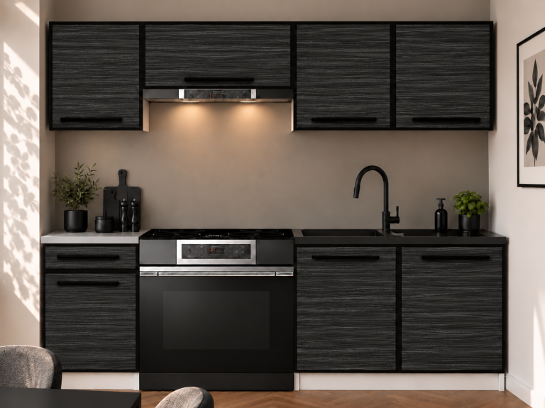 Meubles de cuisine Linea 180 cm ébène royale sans plan de travail Fabricant TOR L Leonardo/0/WT/HK/BB/A1