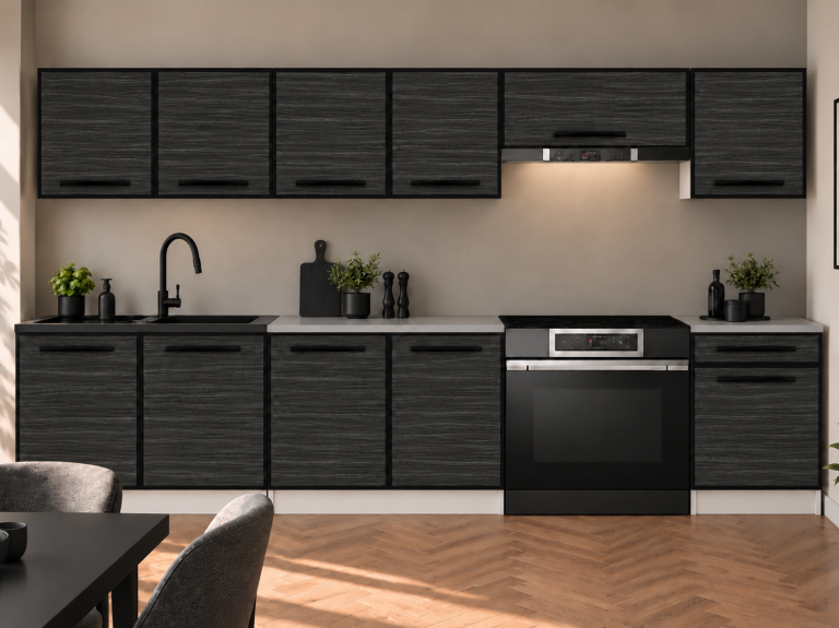Meubles de cuisine Linea 260 cm ébène royale avec plan de travail Fabricant TOR L Frida/0/WT/HK/0/A1