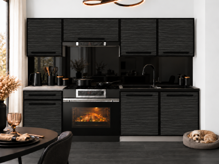 Meubles de cuisine Linea 180 cm ébène royale sans plan de travail Fabricant TOR L Leonardo/0/WT/HK/BB/A1