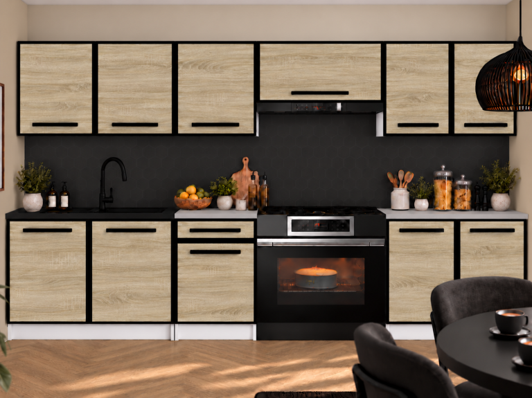 Meubles de cuisine Linea 240 cm chêne sonoma avec plan de travail Fabricant TOR L Salvador/0/WT/DS/0/A1