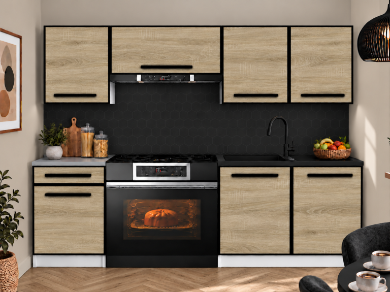 Meubles de cuisine Linea 180 cm chêne sonoma sans plan de travail Fabricant TOR L Leonardo/0/WT/DS/BB/A1