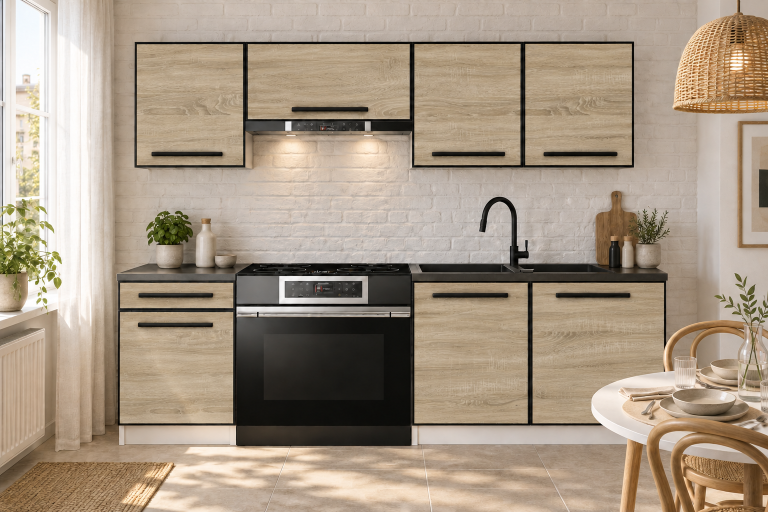 Meubles de cuisine Linea 180 cm chêne sonoma sans plan de travail Fabricant TOR L Leonardo/0/WT/DS/BB/A1