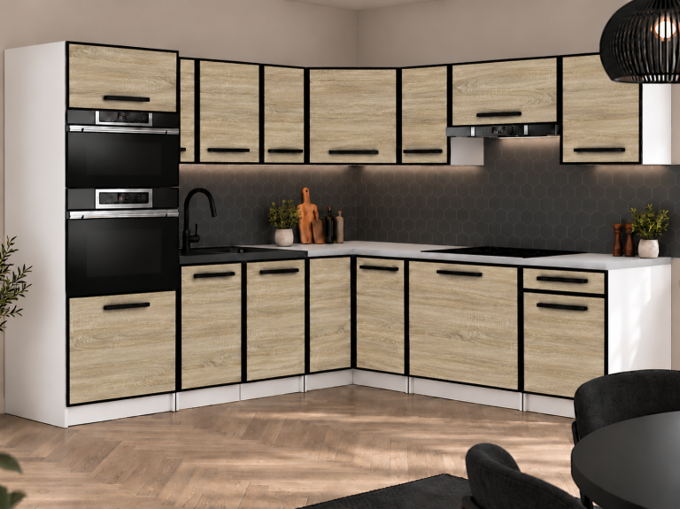 Meubles de cuisine Linea 420 cm chêne sonoma avec plan de travail Fabricant TOR L Diego/0/WT/DS/0/A1