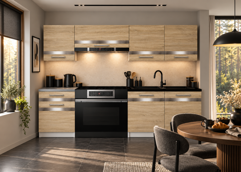 Meubles de cuisine Prestige 180 cm chêne sonoma avec plan de travail Fabricant TOR P Leonardo/0/WT/DS/0/C1/SL