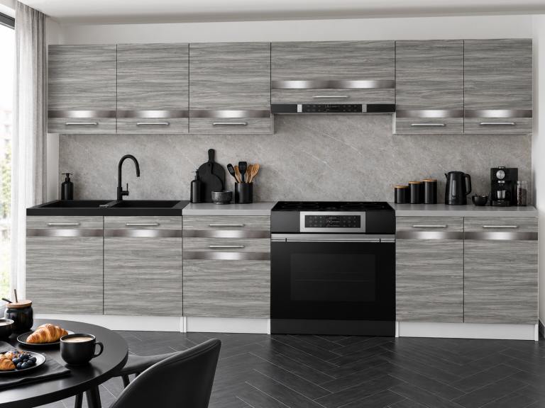 Meubles de cuisine Prestige 240 cm glamour wood sans plan de travail Fabricant TOR P Salvador/0/WT/GW1/BB/C1/SL