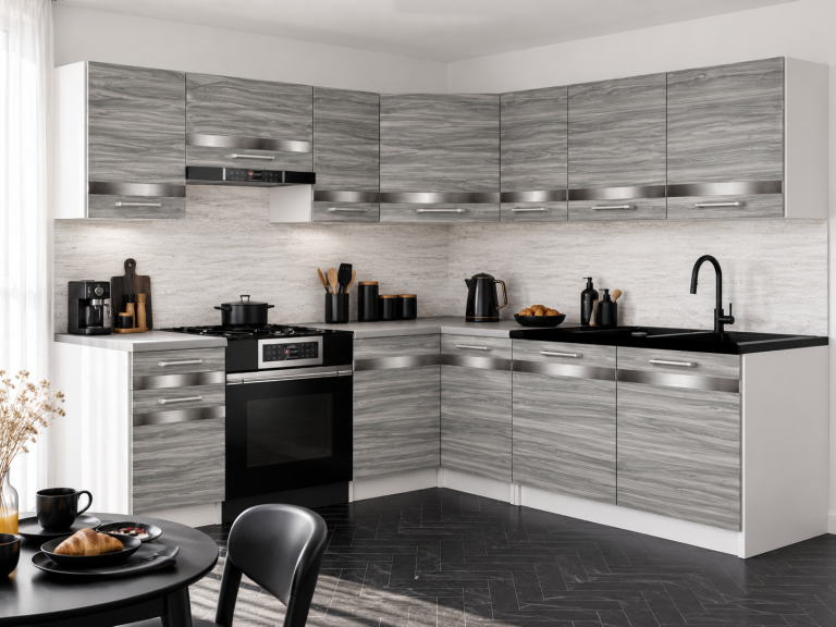 Meubles de cuisine Prestige 360 cm glamour wood avec plan de travail Fabricant TOR P Pablo/0/WT/GW1/0/C1/SL